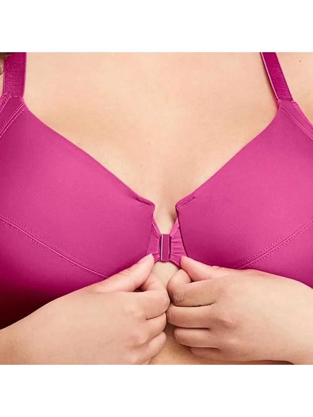 ✨ Glamorise 1247 Plus Size Front-Closure Wonderwire Bra Underwire 42C. NWOT
